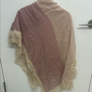 Two-Tone Fringe Shawl
